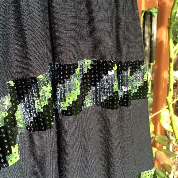 Wet Seal black silver sequenced sleeveless dress - Picture 3 of 5